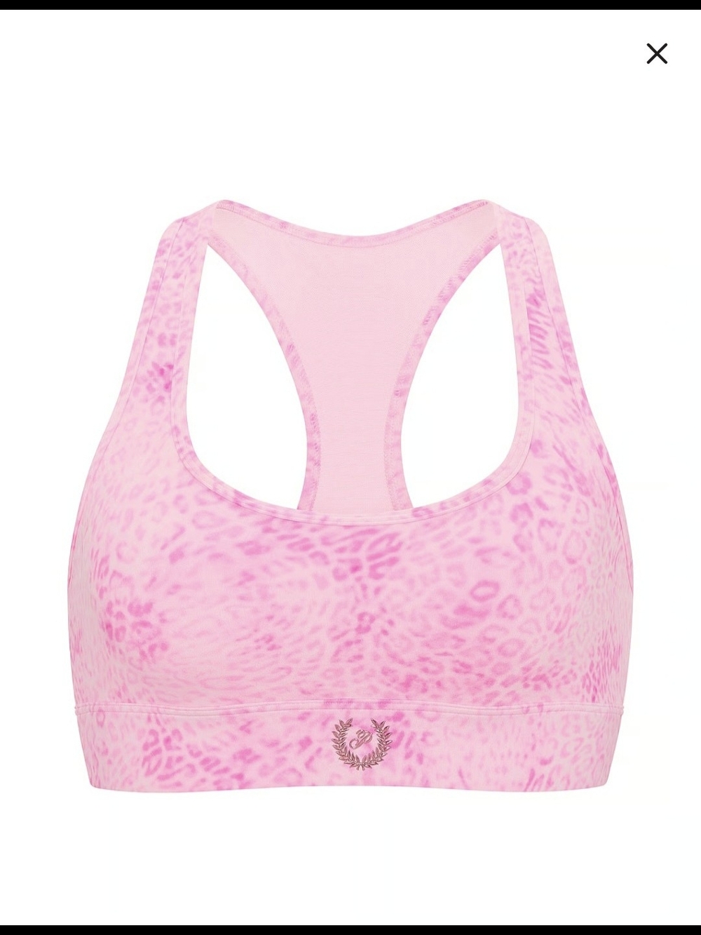 PINK Victoria's Secret Pink Leopard-Print Racerback Sports Bra